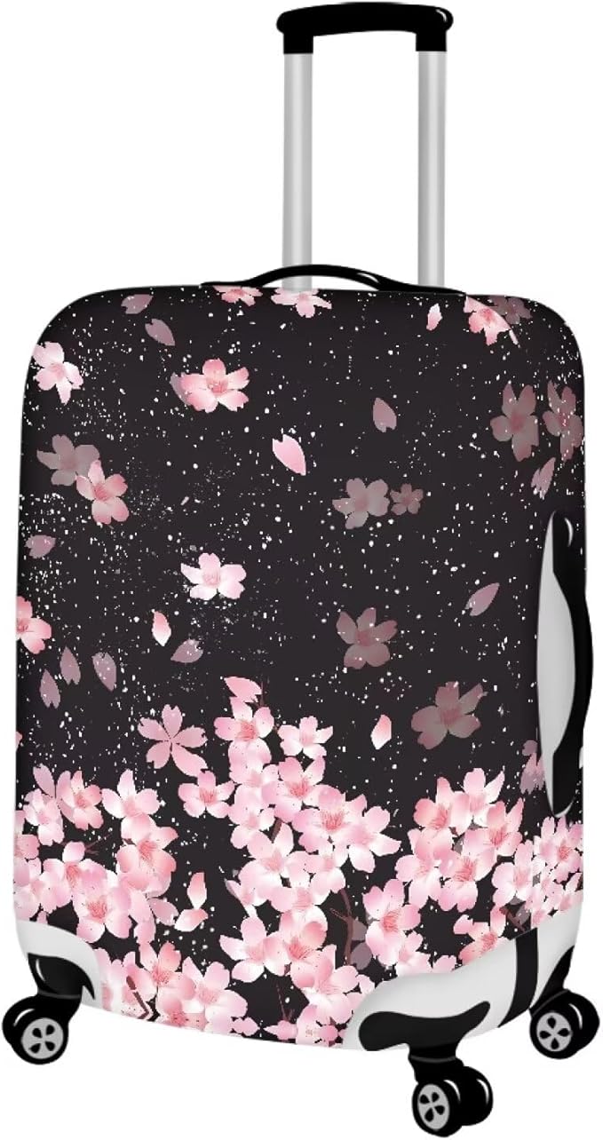 Cherry Blossom Luggage Covers Protector Elastic Trolley Baggage Case Fit 30-32 Inch for Women Girls