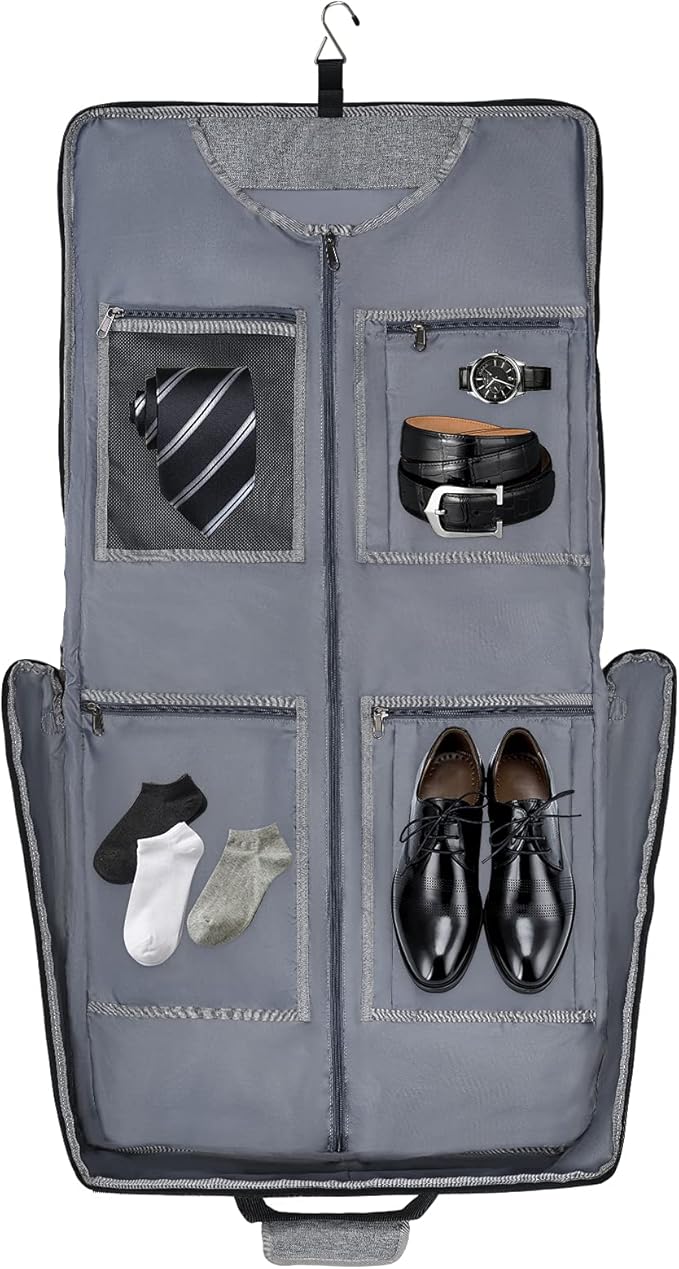 Modoker Suit Luggage Garment Bag with Shoulder Strap, Suit Carry on Bag Hanging Suitcase Garment Bags for Men Women Business Travel