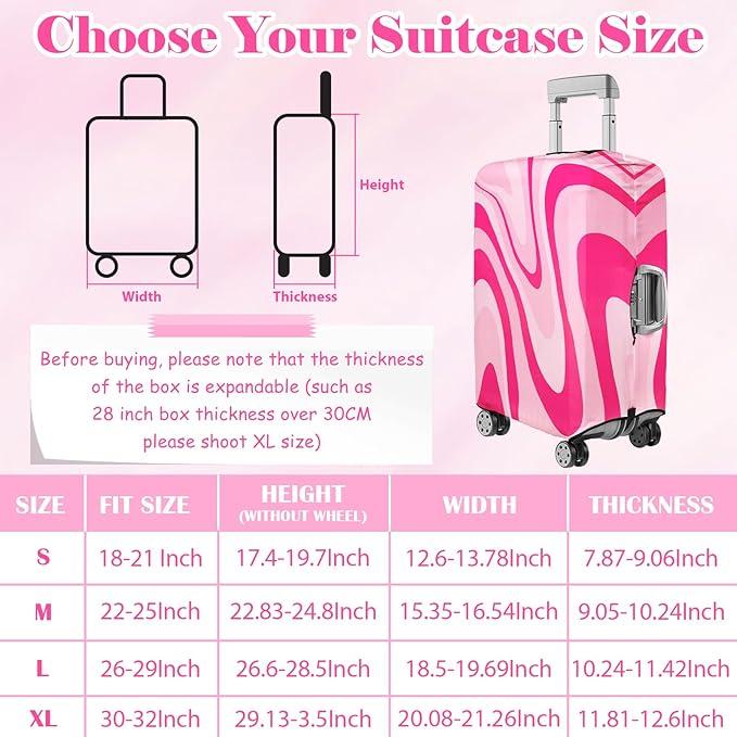 Luggage Cover for Suitcase Elastic Suitcase Cover Protector, Carry On Luggage Sleeve Anti Scratch Travel Essentials Fits 23-26