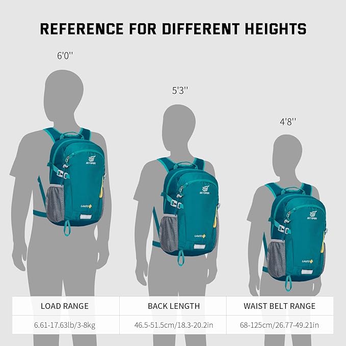 SKYSPER Small Hiking Backpack, 20L Lightweight Travel Backpacks Hiking Daypack for Women Men