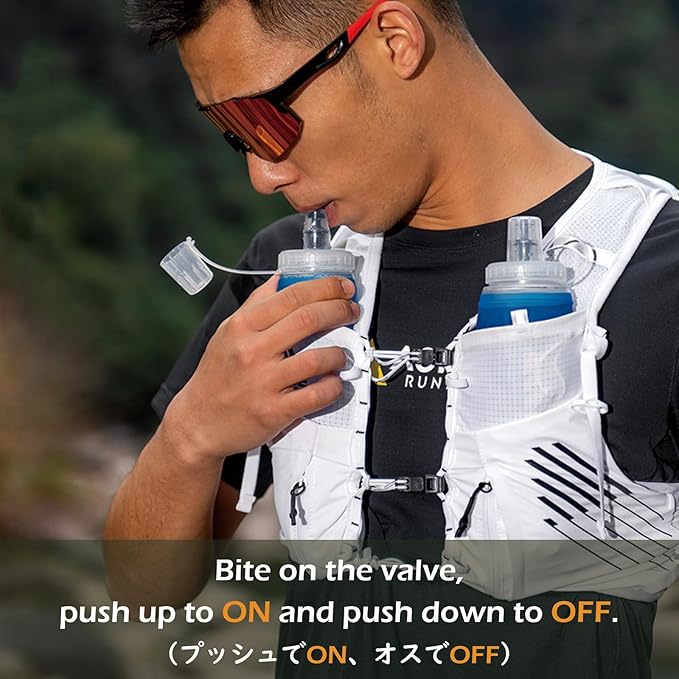 TRIWONDER Collapsible Flask Soft Folding Water Bottles - Large Mouth for Easy Filling - BPA-Free Hydration Bottle Ideal for Running Hiking Cycling Climbing (02# 500ml)