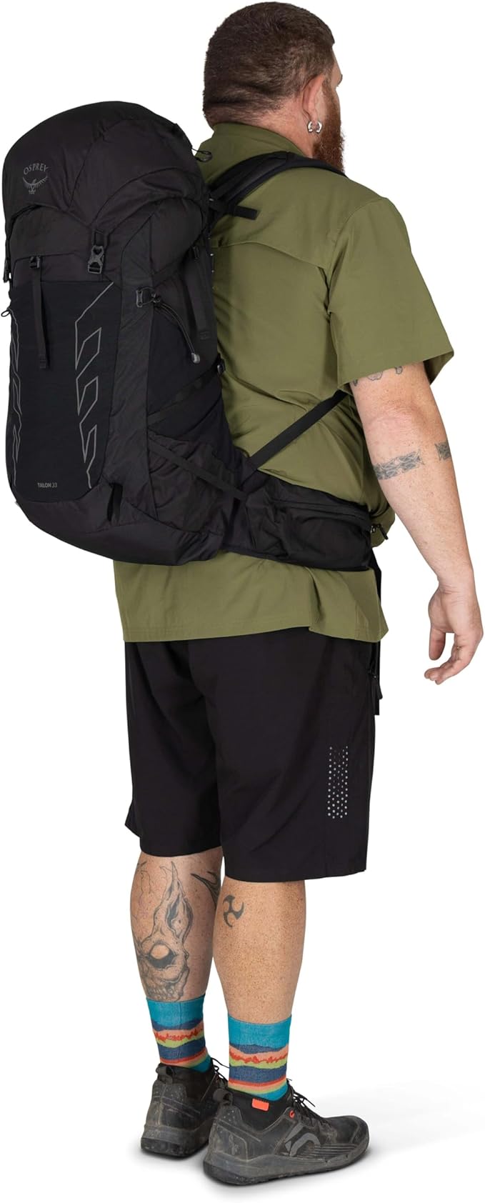 Osprey Talon 33L Men's Lightweight Hiking Backpack with Hipbelt, Green Canopy/Pine Leaf, Extended Fit