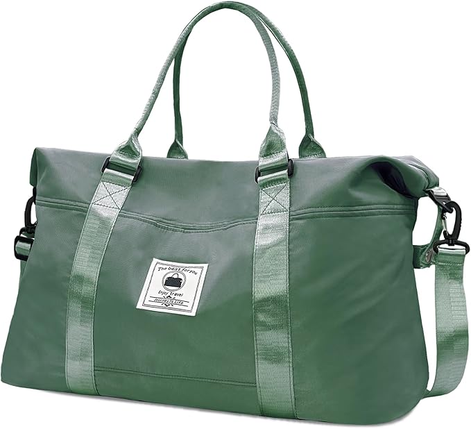 Travel Duffle Bag, Waterproof Sport Tote Gym Bag for Women Men, Overnight Weekender Carry On Bag with Wet Pocket
