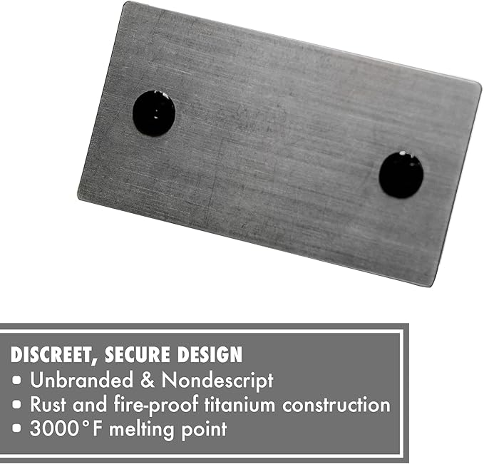 ColdTi - Titanium Bitcoin Seed Plates for Ultra-Secure Ethereum and Crypto Seed Phrase Storage (2 Plates w / 1 Scribe & Anti-Tamper Seals) - Premium Seed Phrase Metal.