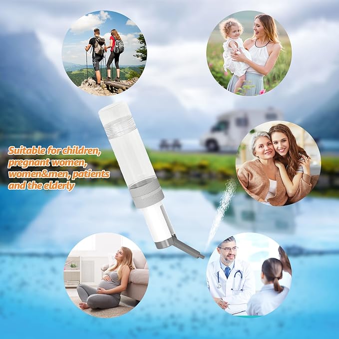 Portable Bidet for Travel, USB-C Rechargeable Handheld Sprayer with 525ml Expandable Water Tank, 3 Pressure Modes & 180° Rotatable Nozzle, IPX7 Waterproof Electric Bidet for Personal Hygiene