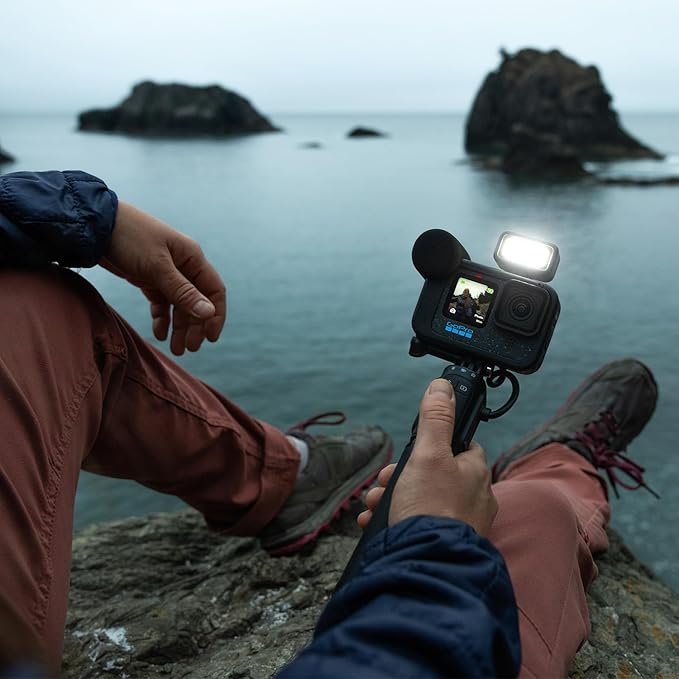 GoPro HERO12 Black Creator Edition - Includes HERO12 Black , Volta (Battery Grip, Tripod, Remote), Media Mod, Light Mod, Enduro Battery, and Carrying Case