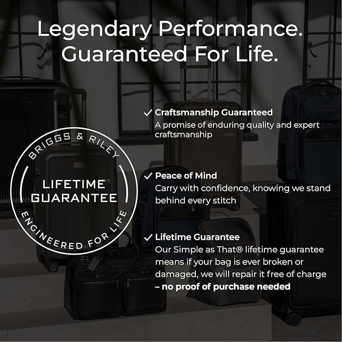 Briggs & Riley Domestic 22" Carry On Expandable Spinner - Luggage for Travel, Suitcases with Wheels, Softside Rolling Bag for Men & Women - ZDX Collection, Canyon