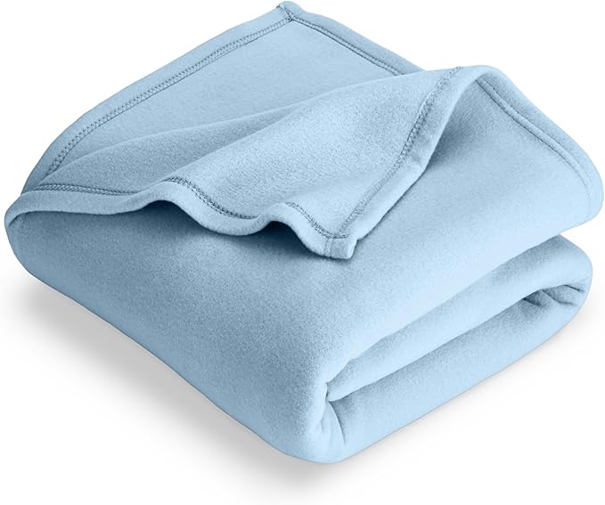 Bare Home Lightweight Polar Fleece Blanket Light Blue Twin/Twin XL