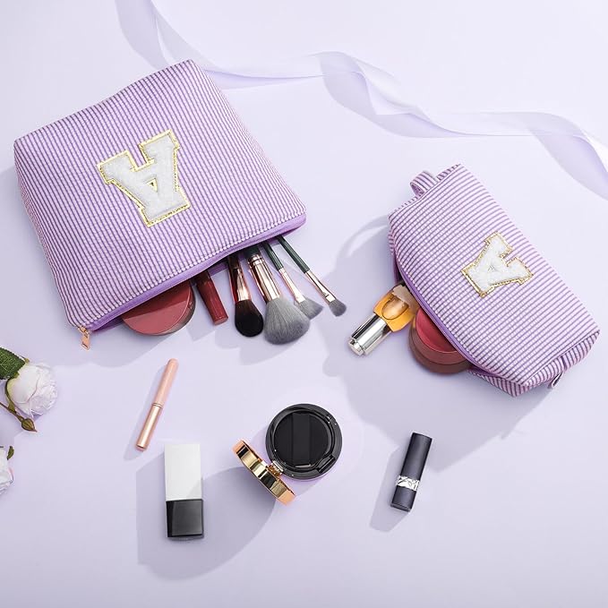 YOOLIFE Makeup Bag - Cute Cosmetics Organizer for Women, Personalized Gifts for Best Friend, Daughter, Valentine's Day, Wedding