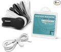 Kanemc 8 Pack Magnetic Twist Ties, Silicone Cord Organizer Magnet Reusable Cable Straps For USB Earphone Charger Video Computer Cables (4Black+2White+2Grey)