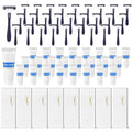 Hushee Shave Kit Bulk Travel Shaving Cream Disposable Twin Blade Razors and Cream Individually Wrapped Smooth Razor with Clear Cap Toiletries for Hotel Shelter Camping Travel Homeless (150)