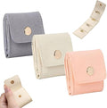 Mini Travel Jewelry Bag - Small Foldable Jewelry Case & Organizer Pouch with Snap Closure, Soft Fabric for Tangle-Free Necklaces Rings Earrings, Portable Storage Holder for Women Gift (Gray x 1)