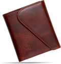 Leather RFID Wallet for Men, Slim Leather Mens Wallet, Handcraft Men's Wallets, Card Cases & Money Organizers, Magnetic Closure Sleek RFID Blocking Thin Mens Wallets with 9-12 Card Slots & Gift Box