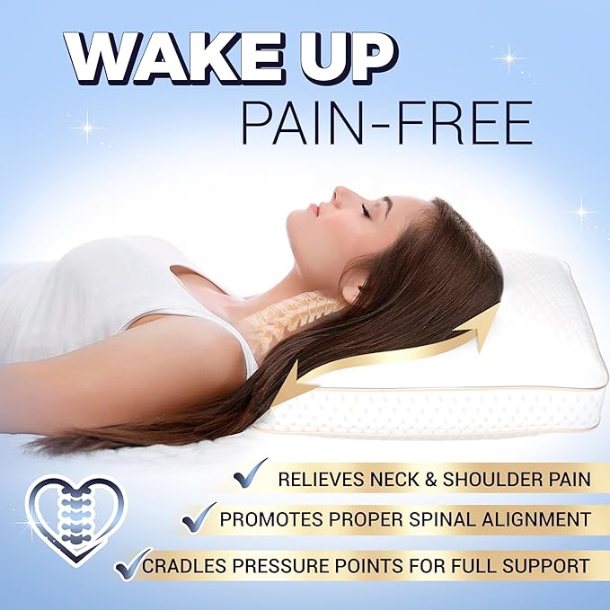 Royal Therapy Queen Memory Foam Pillows 2-Pack - Shredded Memory Foam Pillow for All Sleep Positions - Medium Firm Pillow with Adjustable Loft, Bamboo Rayon Cover, CertiPUR-US, Oeko-TEX Certified