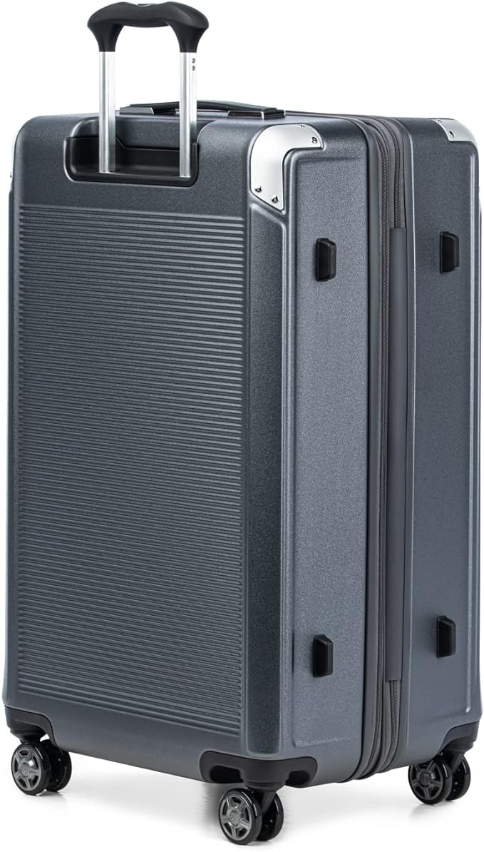 Travelpro Platinum Elite Hardside Expandable Checked Luggage, 8 Wheel Spinner, TSA Lock, Hard Shell Polycarbonate Suitcase, Vintage Grey, Checked Large 28-Inch