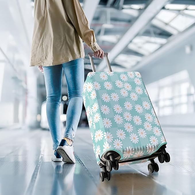 Travel Luggage Cover Suitcase Protector Fits 18-32 Inch Wheel Covers PatternedTravel Related Items Flower Luggage Protector Elastic XL