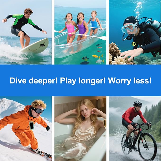 Waterproof Phone Pouch for Snorkeling with Lanyard IPX8 Waterproof Phone Case Underwater Touch/Photo Shockproof Heavy Duty Drop-Proof for iPhone 16 Pro Max/15/14/13 All Cell Phones-Green