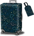 Luggage Cover Suitcase Protector Plus 1 Luggage Tag, Dinosaurs Space Travel Suitcase Cover Suitable for 29-30 inch Luggage (XL) with Concealed Zipper Washable Elastic Cloth Dustproof Anti-Scratch