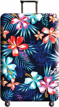 WUJIAONIAO Travel Luggage Cover Baggage Suitcase Cover Protector Skins 18-32 Inch (Flower, M (for 22-24 inch luggage))