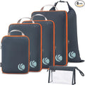 Cipway Compression Packing Cubes, Ultralight Luggage Organizer Bags with Laundry Bags and Clear Toiletries Bag, Travel Essentials for Carry on Suitcase (6 Piece,Gray)