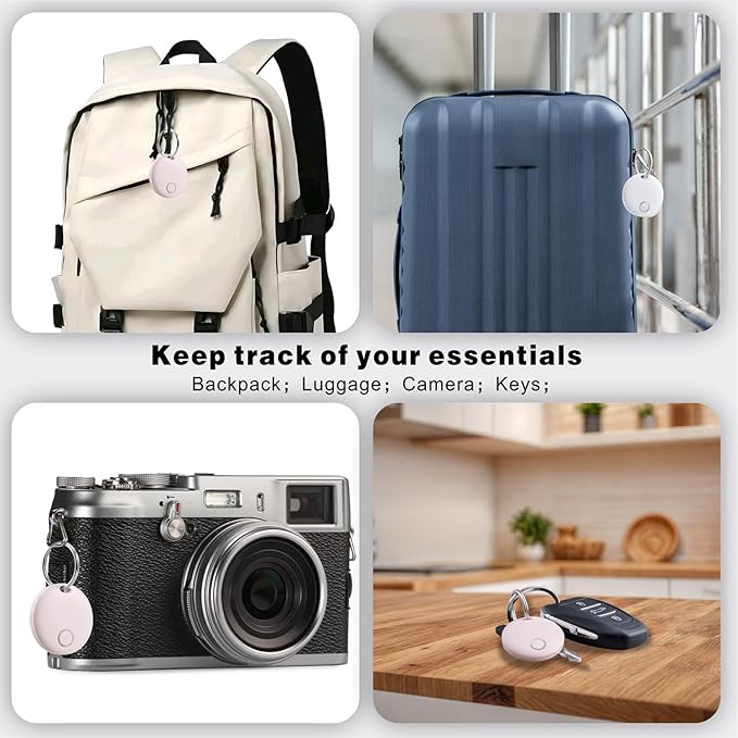 Air Tracker 2 Pack, Smart Bluetooth Tracker Works with Apple Find My (iOS Only), Item Finder Trakcer Tag Locator for Luggage, Backpack, IP67 Waterproof