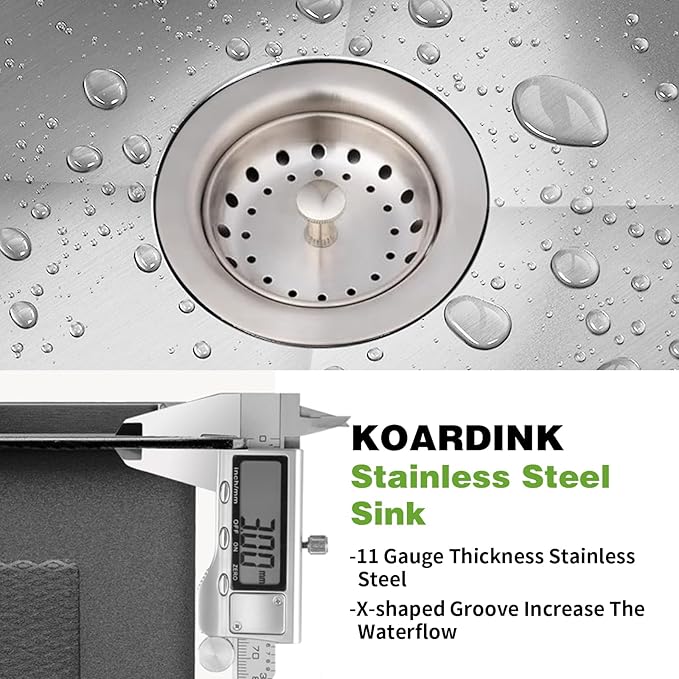 Stainless Steel Drop In Kitchen And Bar Sink - 25x22 Inch Single Bowl Topmount Bar Sink Come With SS Grid,Silicon Mat,Drain Strainer Set
