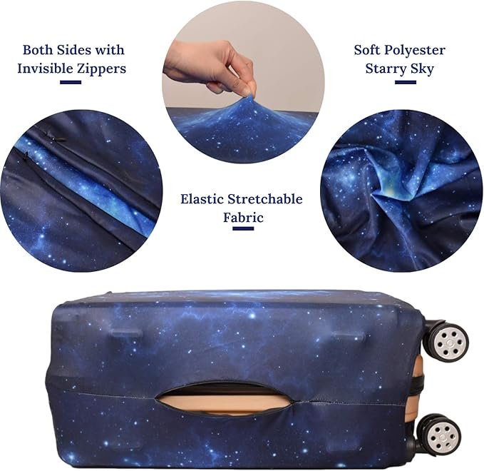 Luggage Cover,Washable Elastic Suitcase Cover Protector Galaxy, XL: Fit 29-30 Inch Luggage