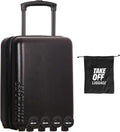 Take OFF Luggage 18 inch Hardshell Carry On Suitcase that Converts into Underseater Luggage with Removable Spinner Wheels for Airline Personal Item Use Requirements, 18 x 14 x 8 Inches - Black