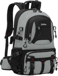 Nerlion 40L Hiking Backpack Travel Backpack for Men Women Camping Waterproof Outdoor Hiking Daypack Lightweight Backpack (Light Gray)