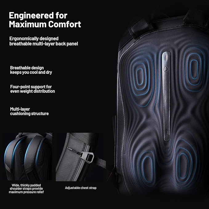 PGYTECH OneGo 2 Camera Backpack 25L with Laptop/iPad Compartment Waterproof Camera Backpack for Urban & Travel Photography Compatible with Sony/Canon/Nikon/DSLR Mirrorless Cameras, Matte Black