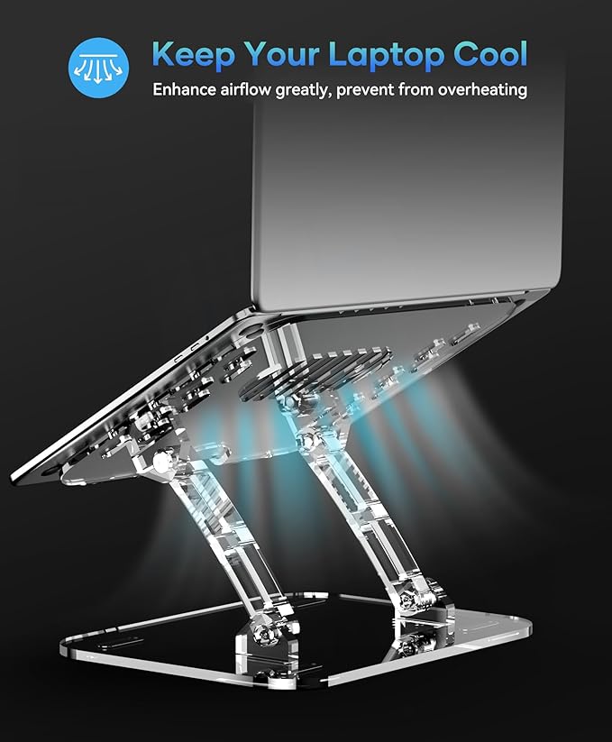 Adjustable Foldable Laptop Stand, Portable Ergonomic Computer Stand for Laptop, Compatible with 10 to 15.6 Inches Notebook Computers