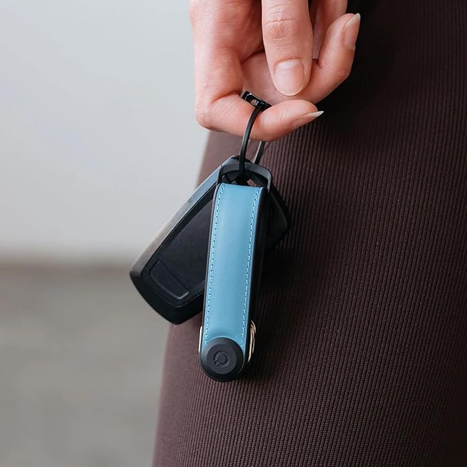 Orbitkey Key Organizer Hybrid Leather | Premium Nappa leather & TPU, Stainless Steel Locking Mechanism, Slim & Quiet Profile