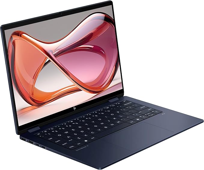 HP OmniBook X Flip 2-in-1 Copilot+ Laptop, Intel Ultra 7-256V, 16 GB LPDDR5x RAM, 2 TB PCIe SSD, 14" 2K (1920x1200) Touchscreen, Intel Arc 140V, Backlit Keyboard, W11 Home, Atmospheric Blue