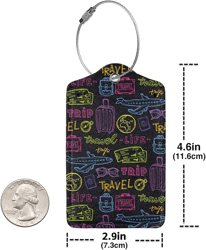 Trip Colored Graffiti Travel-Life Style Luggage Cover Washable Suitcase Protector, Luggage Tag Travel Birthday Gifts For Men Women(M 22-25 Inch Luggage)