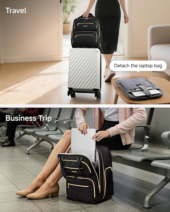 LUGGEX Underseat Carry On Luggage with Wheels, Stylish Lightweight Under Seat Luggage, Soft Sided Personal Item Suitcase for Short Trip (Cream White, 16 Inch)