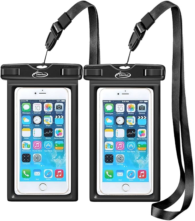 AiRunTech Floating Waterproof Phone Pouch,Waterproof Phone Case with Lanyard Protector for iPhone 16 15 14 13 12 Pro Max,Waterproof Cellphone Bag Beach Cruise Ship Essentials Vacation Accessories