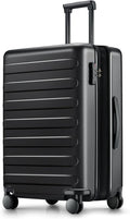 Carry on Luggage 22 X 14 X 9 Airline Approved, 20 Inch Luggage for 3-5 Days Travel, Double Spinner Wheels, 100% Hardshell PC, TSA Lock (00-Black (Expandable), Checked 24-Inch)