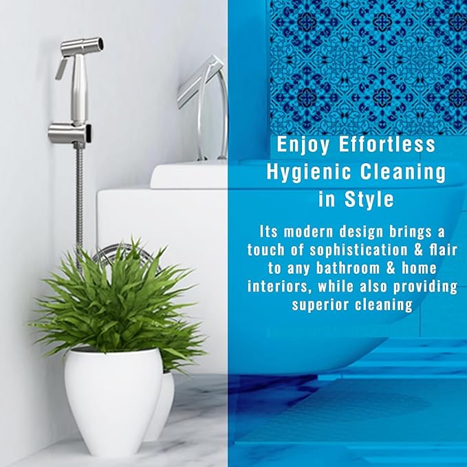Premium Bidet Sprayer - Handheld Bide Jet Spray for Toilet | Adjustable Water Pressure | Leak-Proof Stainless Steel Toilet Bedit Sprayer | Muslim Shower | Cloth Diaper Washer | Bathroom Bidet