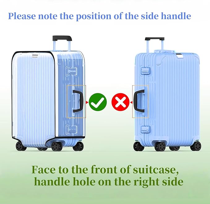 Suitcase Covers Clear Luggage Cover for 20"/24"/28"/30" Baggage Covers Waterproof Dustproof and Anti-scratch (30inch)