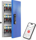 WeHere 48 Key Lock Box Wall Mount, APP Bluetooth/OTP/Wi-Fi Remote/Fixed Code/Key Unlock, Smart Key Cabinet, Key Organizer Holder Box, Key Management Directory for Apartment, Hotel, Office, House