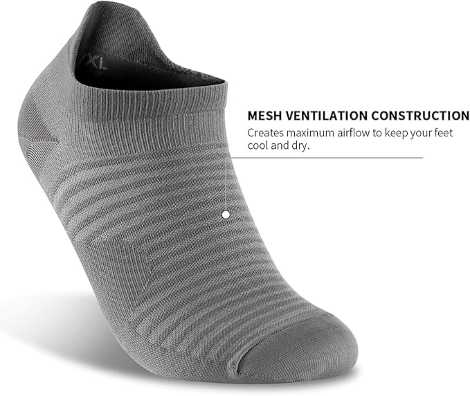Compression Running Ankle Socks Low Cut(6 Pairs) for Men & Women