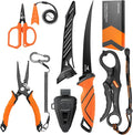 KastKing SteelStream Fishing Tool Set, Fishing Gear - Corrosion Resistant Fishing Pliers, Fillet Knife, Fishing Scissors, Fish Lip Gripper, Multi-Functional Jaw, Fishing Gifts for Men