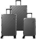LUGGEX Luggage with Spinner Wheels, Polycarbonate Expandable Hard Shell Suitcase