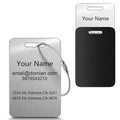 Stainless Steel Personalized Luggage Tags for Suitcases - Custom Name ID Travel Tags for Luggage, Backpacks, Baggage and Bags - Metal Unique Lable - Travel Essentials Accessories for Kids, Women, Men