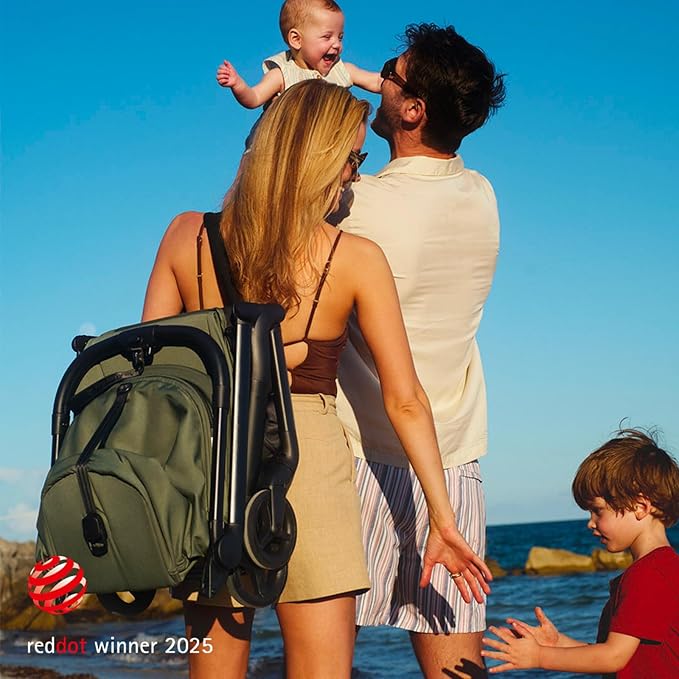 Bugaboo Butterfly 2 Travel Stroller, Ultra-Compact One-Second Fold, Lightweight and Airplane-Friendly (Taupe)