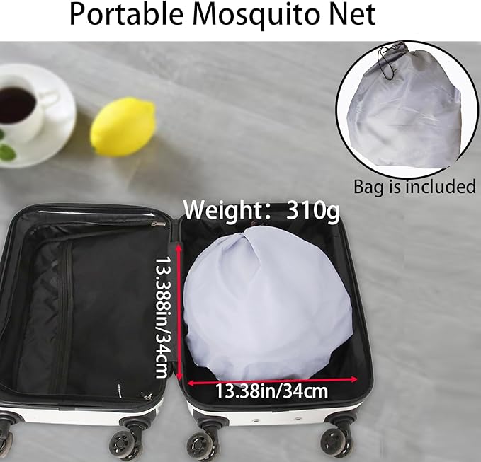 CMINGJ Large Pop Up Mosquito Tent, Portable Foldable Mosquito Net for Bed Camping Travel Patio，Mosquito Net for Adults Baby (78 * 39 * 27inch) (Black Adjustable Size)