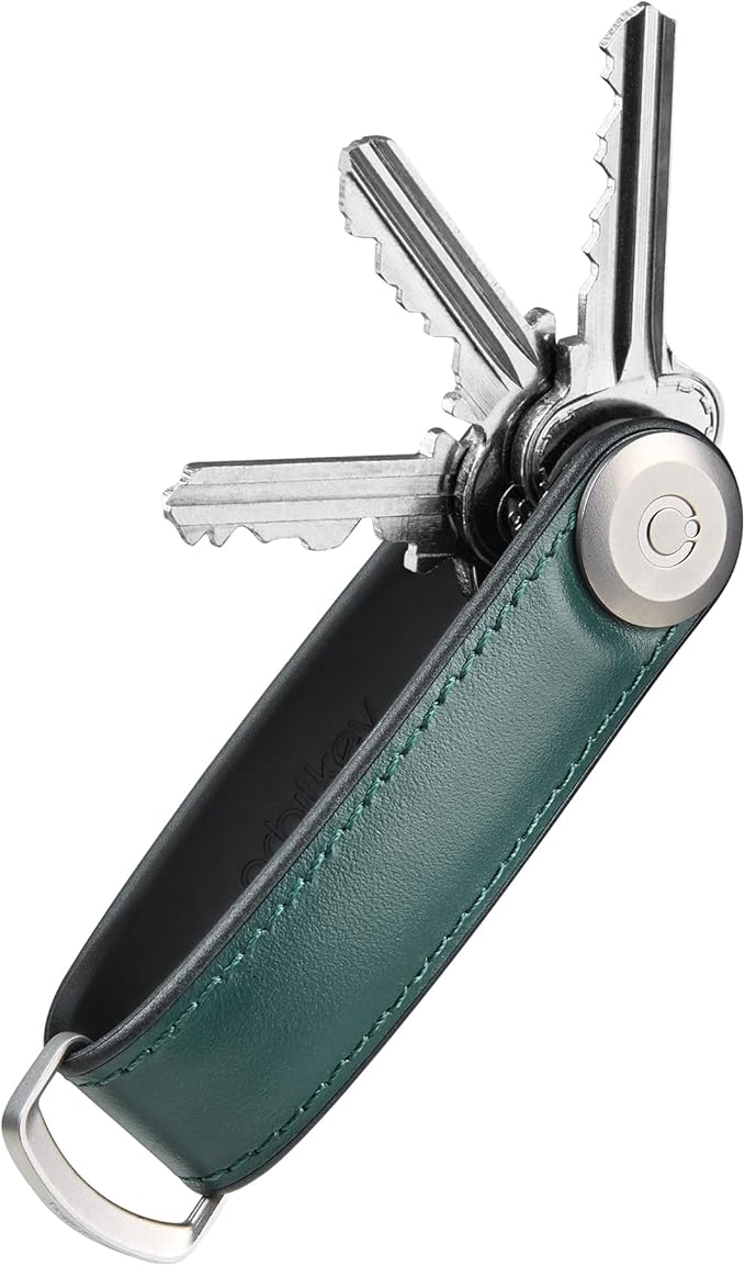 Orbitkey Key Organizer Hybrid Leather | Premium Nappa leather & TPU, Stainless Steel Locking Mechanism, Slim & Quiet Profile