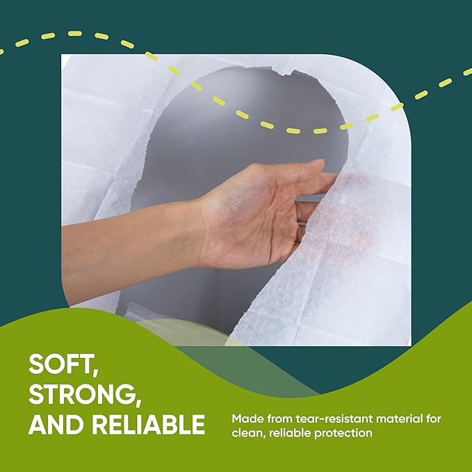 Disposable Toilet Seat Covers Pack of 100 XLarge Flushable Paper Travel Toilet Seat Covers for Adults and Potty Training, Premium Toilet Seat Liners for Public Restrooms