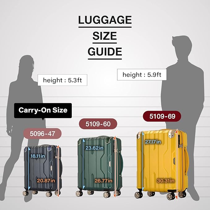 LEGEND WALKER SPATHA Hardside Expandable Luggage, 27-inch, Yellow, 5109-60-YE