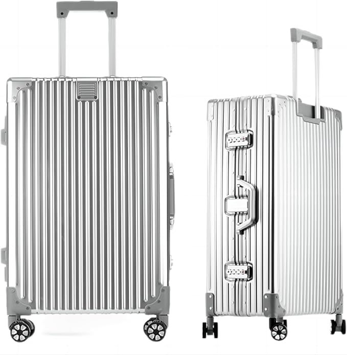 HotWay All Aluminum Carry On Luggage, 20 Inch Hard Shell Suitcase with Spinner Wheels and TSA Lock, Luggage for Business Travel (22x14x9 Airline Approved)